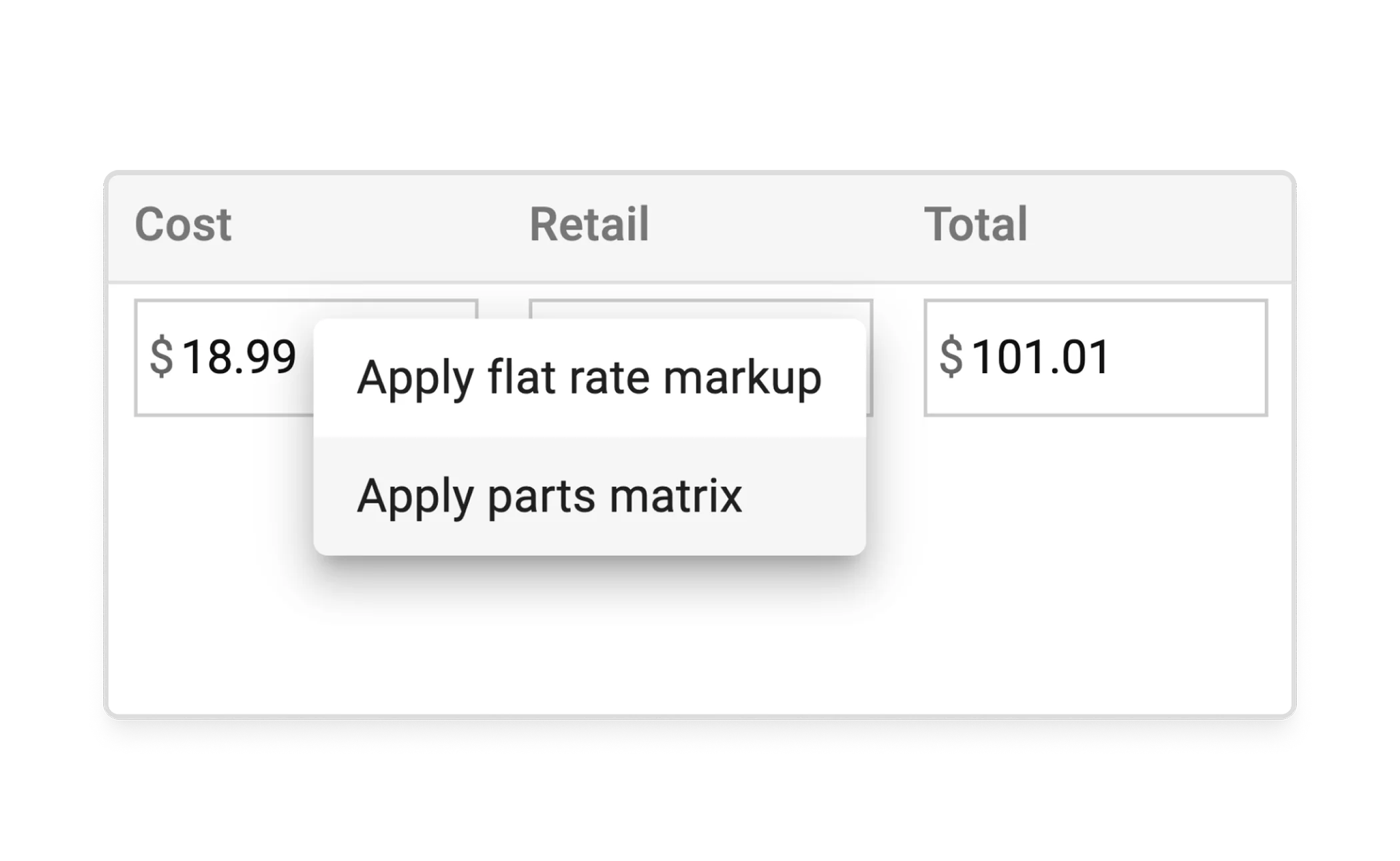 Markup Matrices Tekmetric